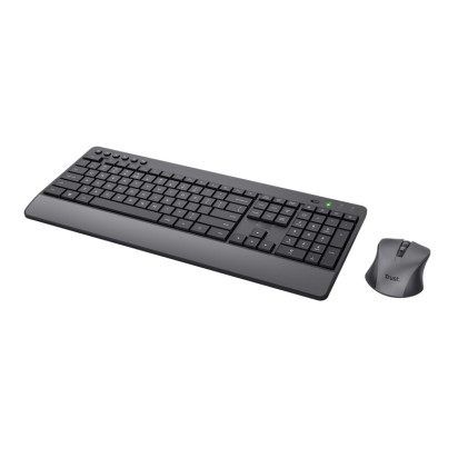 Trust Trezo tastiera Mouse incluso Universale RF Wireless QWERTY Spagnolo Nero