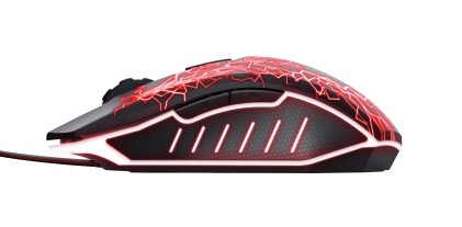 Trust GXT 105X Izza mouse Gaming Ambidestro USB tipo A Ottico 4000 DPI