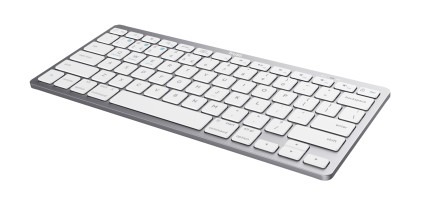 Trust 24654 tastiera Ufficio Bluetooth QWERTY Spagnolo Argento, Bianco