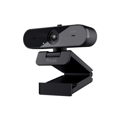 Trust Webcam 2K Qhd 2560X1440P - Filtro Privacy - 85 Plastica Riciclata - Taxon - Nero