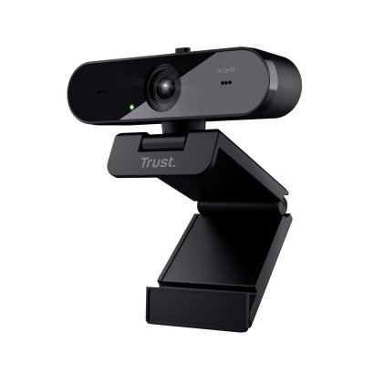 Trust Webcam 2K Qhd 2560X1440P - Filtro Privacy - 85 Plastica Riciclata - Taxon - Nero