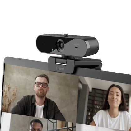 Trust Webcam 2K Qhd 2560X1440P - Filtro Privacy - 85 Plastica Riciclata - Taxon - Nero