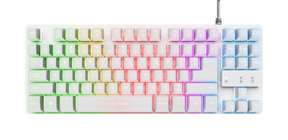 Trust GXT 833W Thado tastiera Gaming USB QWERTY Spagnolo Bianco