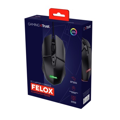 Trust Mouse Gaming Gxt109 Felox Nero