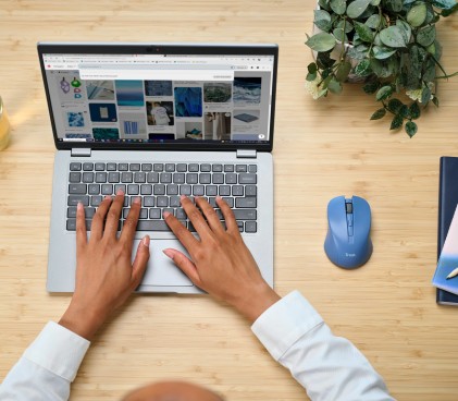 Trust Mouse Mydo Silent Wireless, Eco, Blu