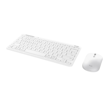 Trust Bundle Tastiera E Mouse Lyra, Bianco, It