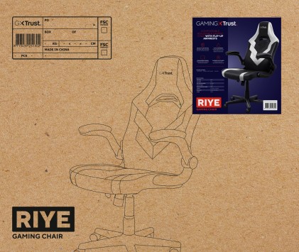 Trust Sedia Gaming Gxt703W Riye, Bianco