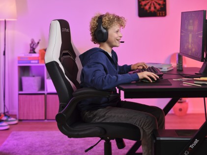 Trust Sedia Gaming Gxt703W Riye, Bianco