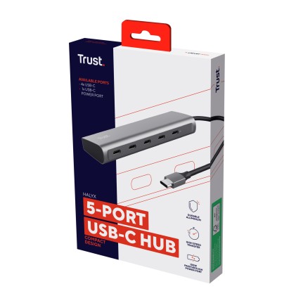Trust Hub Halyx 5 Port Usb-C