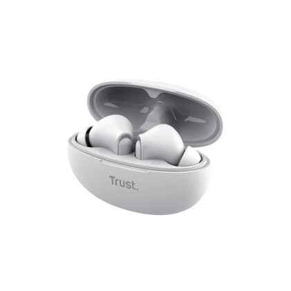Trust Earbuds Yavi Bt Enc, Bianco