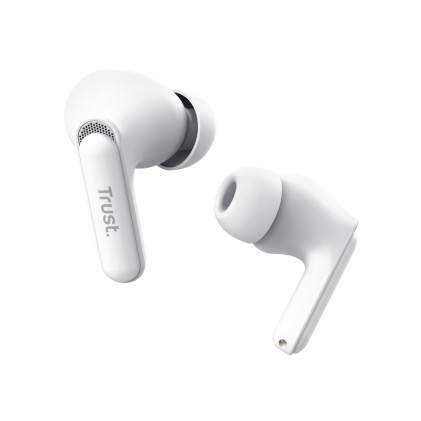 Trust Earbuds Yavi Bt Enc, Bianco