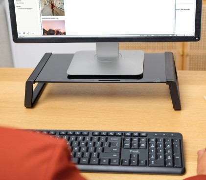 Trust Supporto Per Monitor , Stand, Nero