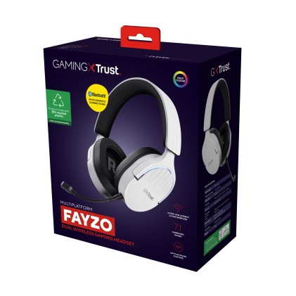 Trust Cuffie Gxt491W Fayzo Wireless Bianco