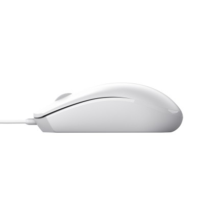 Trust TM101 Eco USB Mouse 1200 dpi - Realizzato con il 50% di plastica riciclata - 3 pulsanti - Uso ambidestro - Cavo da 1,60 m - Bianco