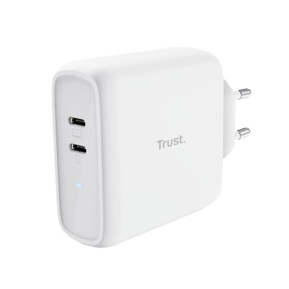 Trust Caricatore Maxo 65W 2P Usb-C, Bianco