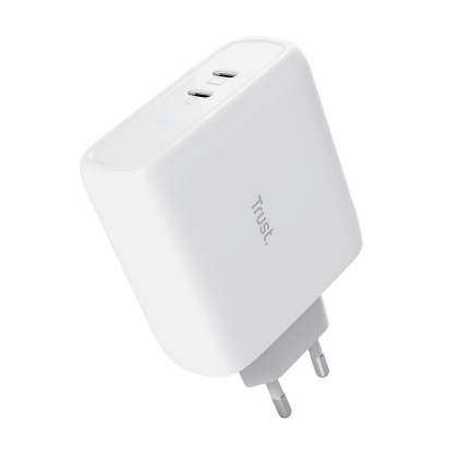 Trust Caricatore Maxo 65W 2P Usb-C, Bianco