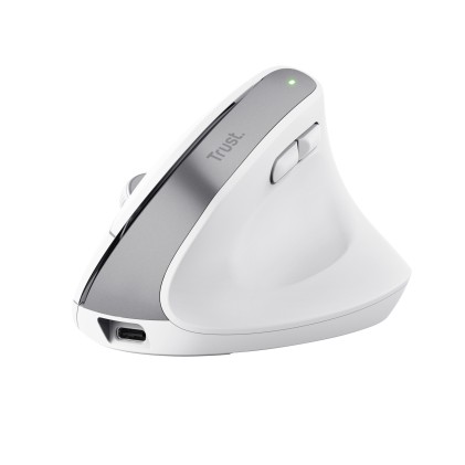 Trust Mouse Bayo Ergonomico Wireless, Bianco