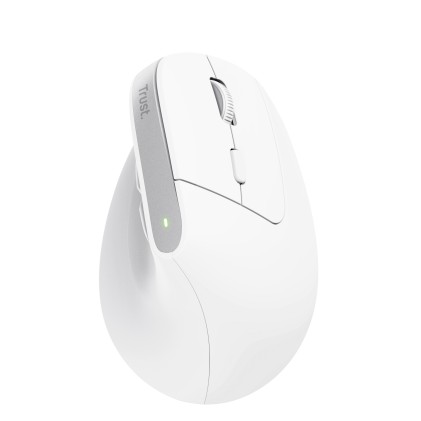 Trust Mouse Bayo Ergonomico Wireless, Bianco