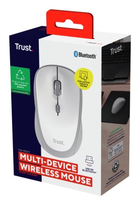 Trust Yvi+ mouse Universale Ambidestro RF senza fili + Bluetooth Ottico 1600 DPI