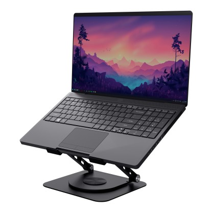 Trust Supporto/Rialzo Per Laptop In Metallo - Zeff - Nero