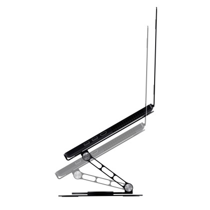 Trust Supporto/Rialzo Per Laptop In Metallo - Zeff - Nero