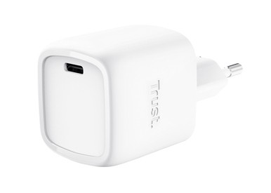 Trust Alimentatore/Caricabatteria 30W Usb-C Gan - Plastica Riciclata 50 - Maxo - Bianco