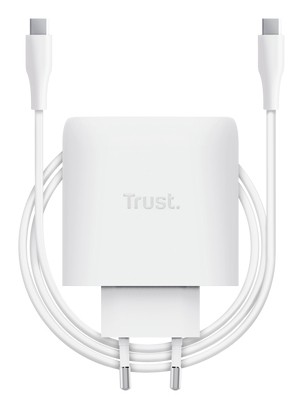 Trust Alimentatore/Caricabatteria 65W Usb-C Gan - Cavo Ricarica Incluso - Plastica Riciclata 50 - M