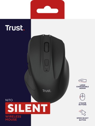 Trust Mouse Nito Silent Wireless, Nero