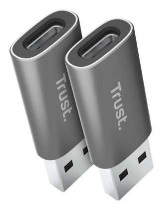 Trust Adattatore Calyx Usb-A To Usb-C,  2Pack