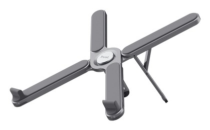 Trust Supporto/Rialzo Per Laptop - Pieghevole In Alluminio - Macy - Grigio