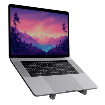 Trust Supporto/Rialzo Per Laptop - Pieghevole In Alluminio - Macy - Grigio