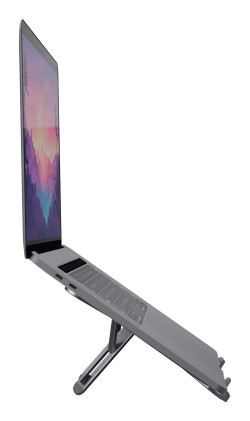 Trust Supporto/Rialzo Per Laptop - Pieghevole In Alluminio - Macy - Grigio