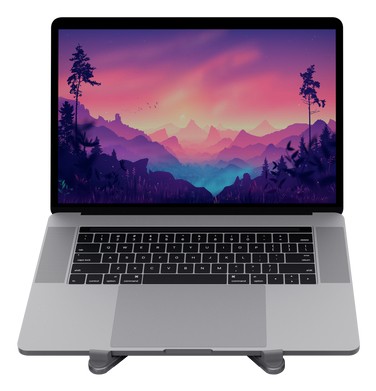 Trust Supporto/Rialzo Per Laptop - Pieghevole In Alluminio - Macy - Grigio