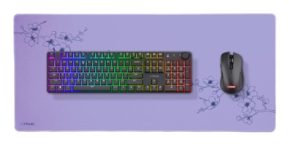Trust GXT 759 XXL Tappetino per mouse per gioco da computer Blu, Viola