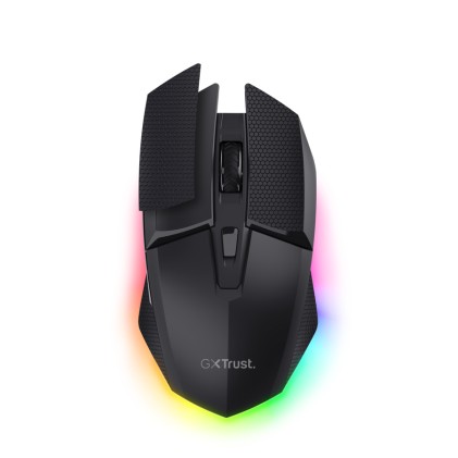 Trust Mouse Gaming Rgb Wireless Ricaricabile Multi-Dispositivo 2,4Ghz + 2X Bt - 12,000Dpi - Gxt122 F