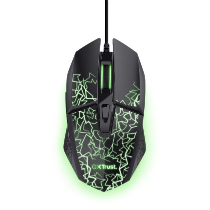 Trust GXT 113 Felox mouse Gaming Mano destra USB tipo A Ottico 6400 DPI