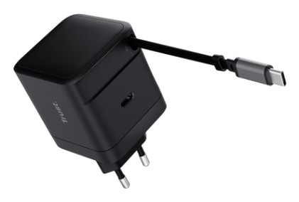 Trust Alimentatore/Caricabatteria 65W 1 Porte Usb-C + Cavo Retrattile Usb-C - Plastica Riciclata 50