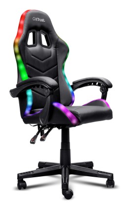 Trust Sedia Gaming Con Illuminazione Led Rgb - Gxt 704 Roniq Rgb - Nero