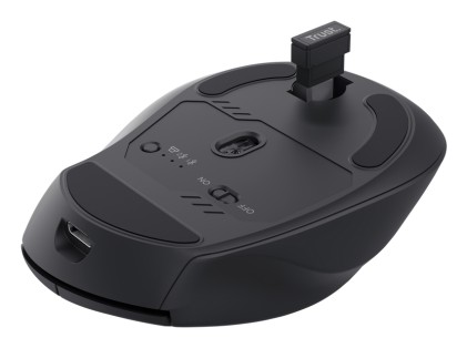 Trust Mouse Wireless Ricaricabile Multiconnect Wl 2,4Ghz + 2X Bt Silent - 3200Dpi - Niven - Nero