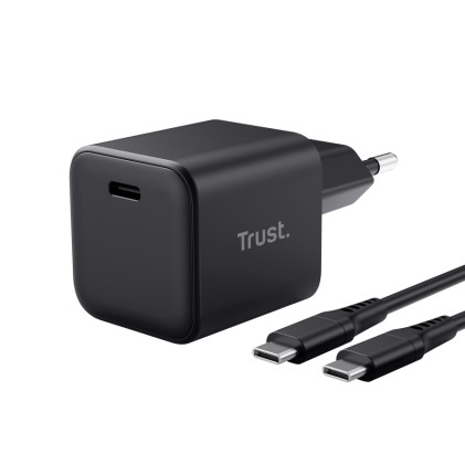 Trust Alimentatore/Caricabatteria 65W Ulrtacompatto Usb-C Gan - Cavo Ricarica Incluso - Plastica Ric