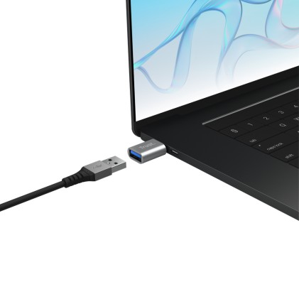 Trust Calyx Confezione da 2 adattatori USB 3.0 - USB-A femmina - USB-C maschio - 8x15x32mm - Colore grigio