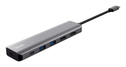Trust Adattatore Docking Station Multiport 6 In 1 , 2 Hdmi 4K, 1 Usb-C, 1 Usb-C Pd, 2 Usb-A 3.2, Dal