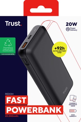 Trust Redoh Ioni di Litio 20000 mAh Nero