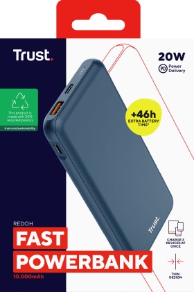 Trust Redoh Ioni di Litio 10000 mAh Blu
