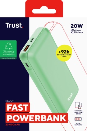 Trust Redoh Ioni di Litio 20000 mAh Verde