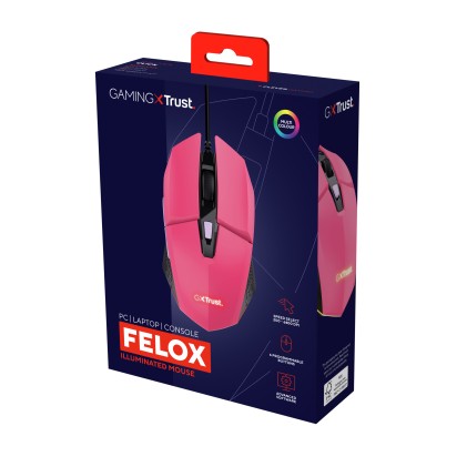 Trust GXT 109P FELOX mouse Ambidestro USB tipo A 6400 DPI