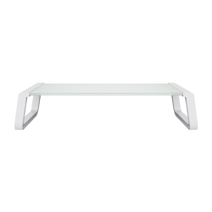 Trust 25351 supporto da tavolo per Tv a schermo piatto Trasparente, Bianco Scrivania