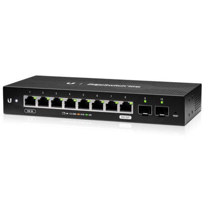 UBIQUITI ES-10X EdgeSwitch XP 8x Gigabit RJ45 with 1x 24V/48V Passive PoE