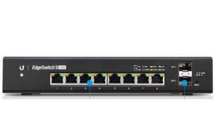 Ubiquiti EdgeSwitch 8 150W Gestito L2/L3 Gigabit Ethernet (10/100/1000) Supporto Power over Ethernet (PoE) Nero