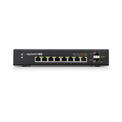 Ubiquiti EdgeSwitch 8 150W Gestito L2/L3 Gigabit Ethernet (10/100/1000) Supporto Power over Ethernet (PoE) Nero